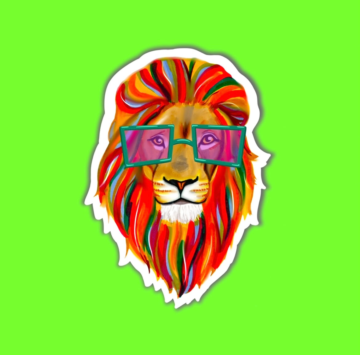 Lion Waterproof Vinyl Sticker