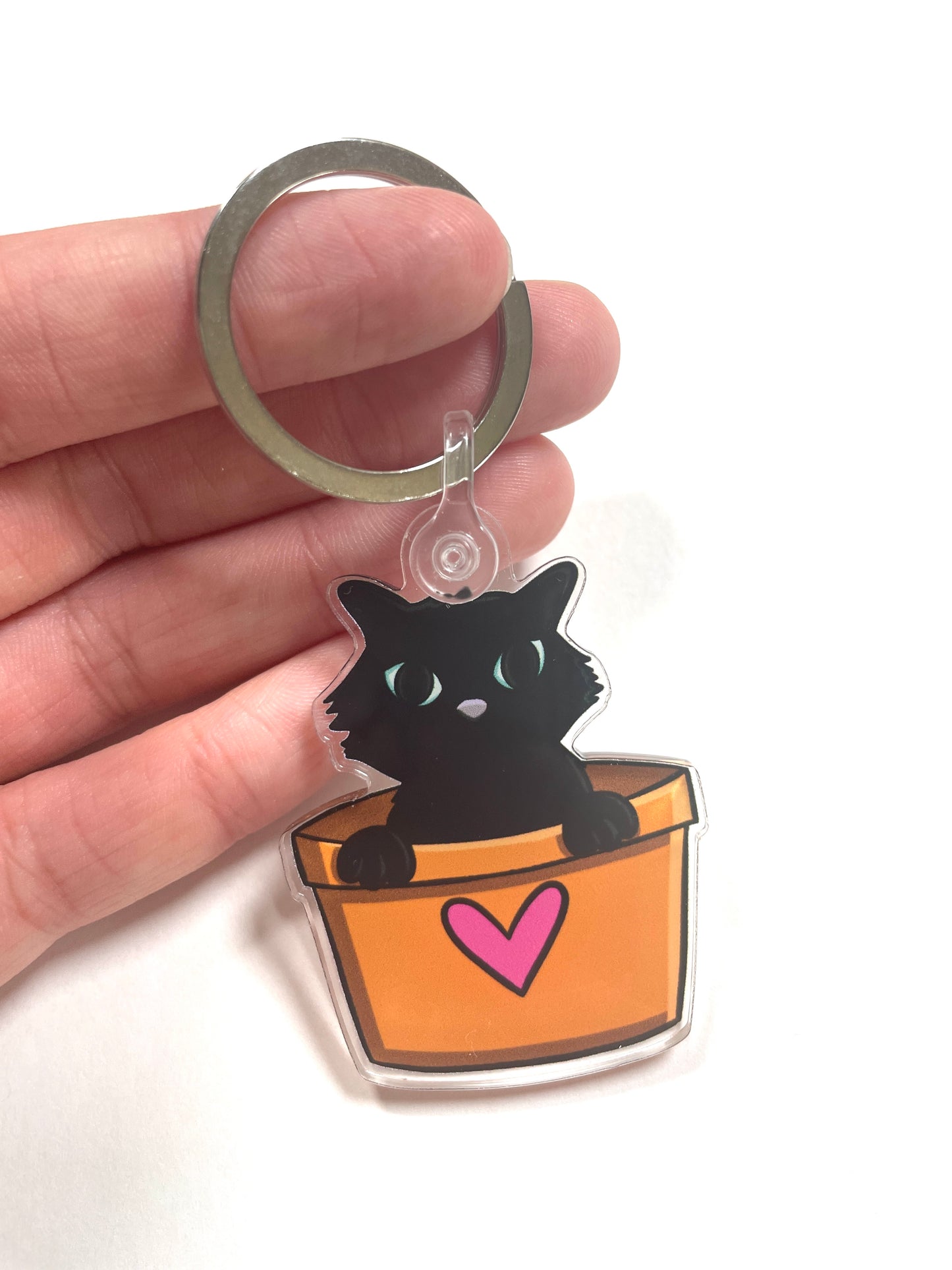 Chaos Cat Acrylic Charm Keychain