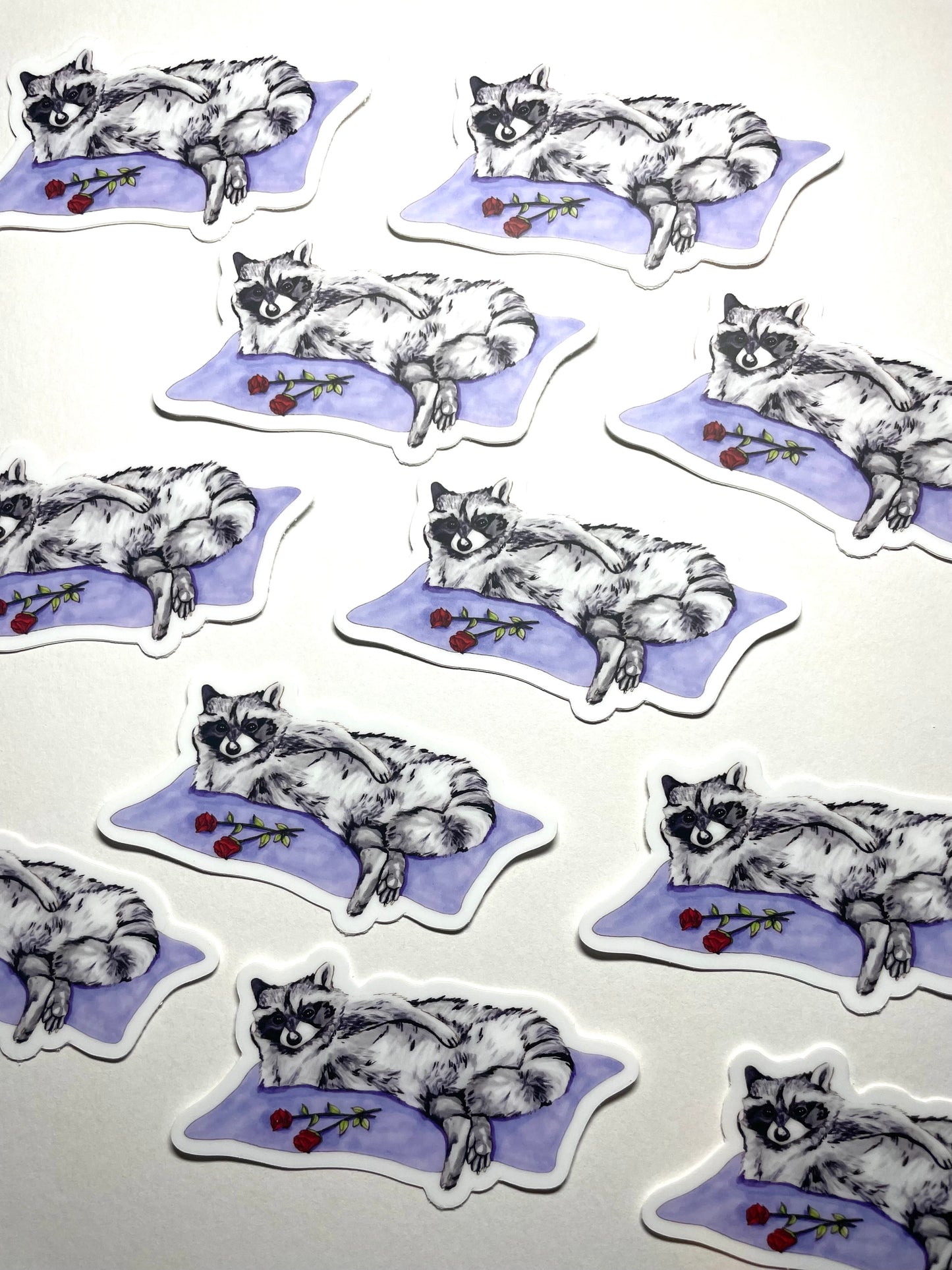 Sexy Raccoon Waterproof Vinyl Sticker