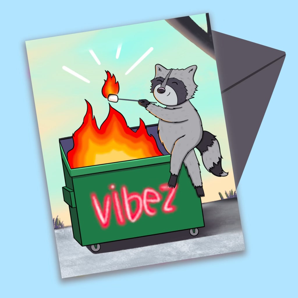 Dumpster Fire Greeting Card