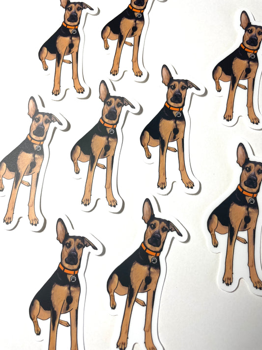 German Shepherd Waterproof Vinyl Sticker