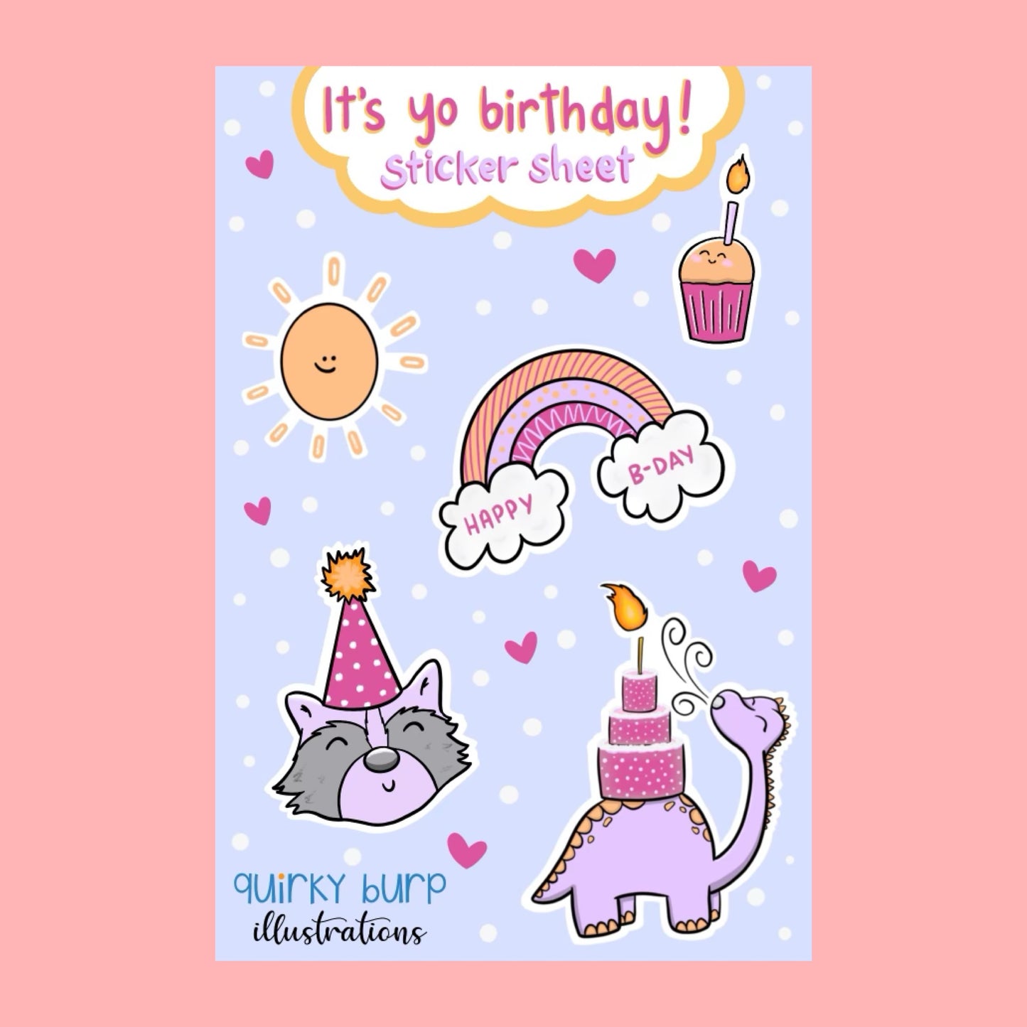 It's Yo Birthday Sticker Sheet