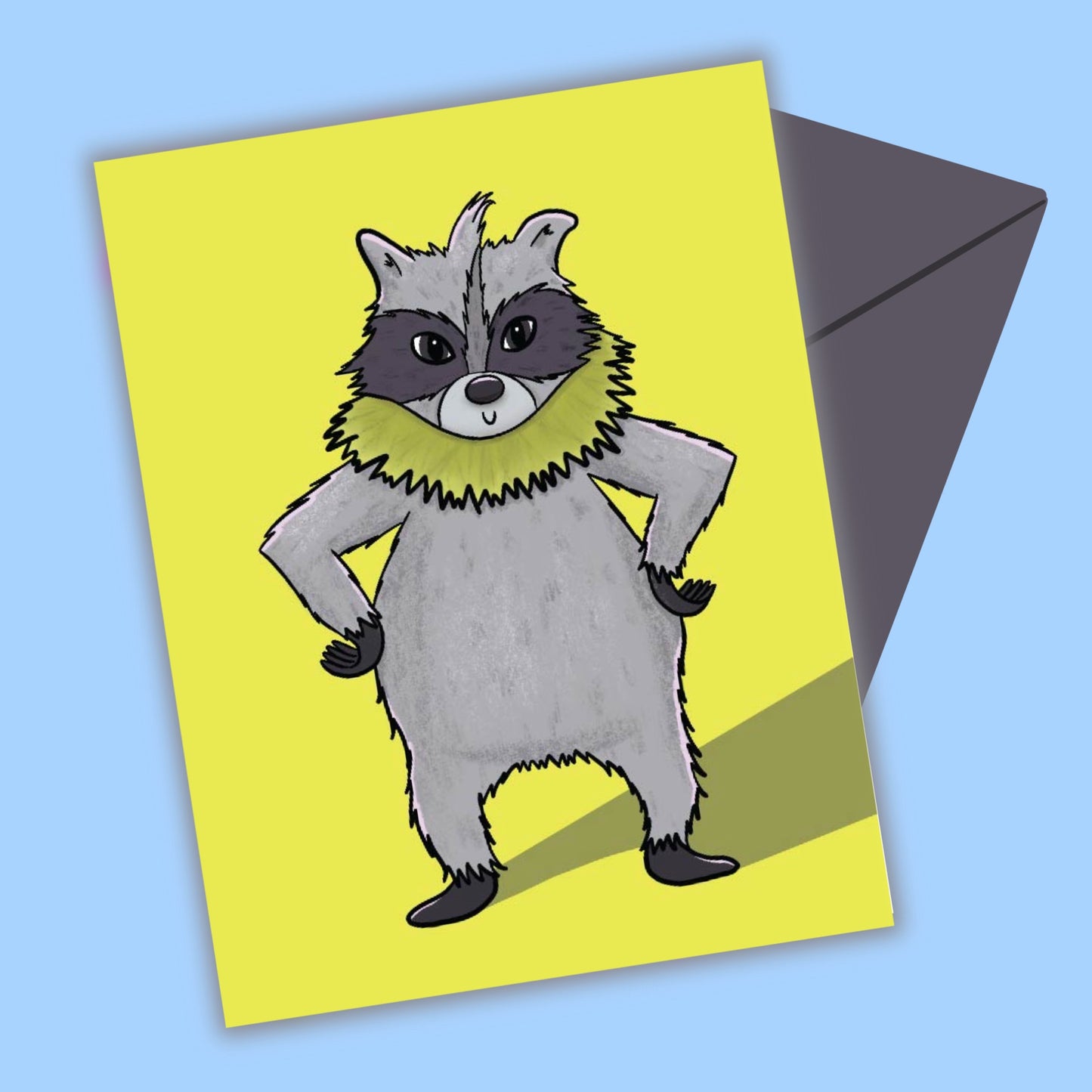 Raccoon Grinch Christmas Greeting Card