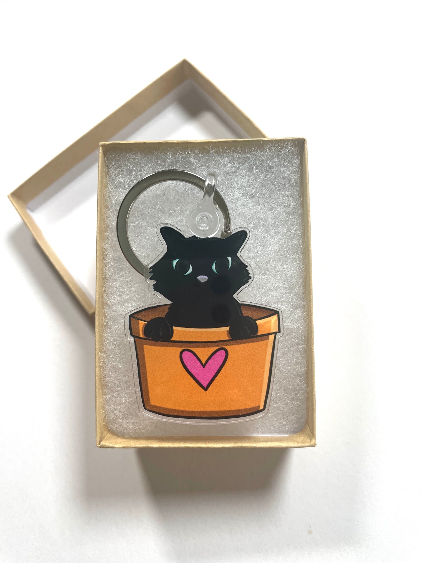 Chaos Cat Acrylic Charm Keychain