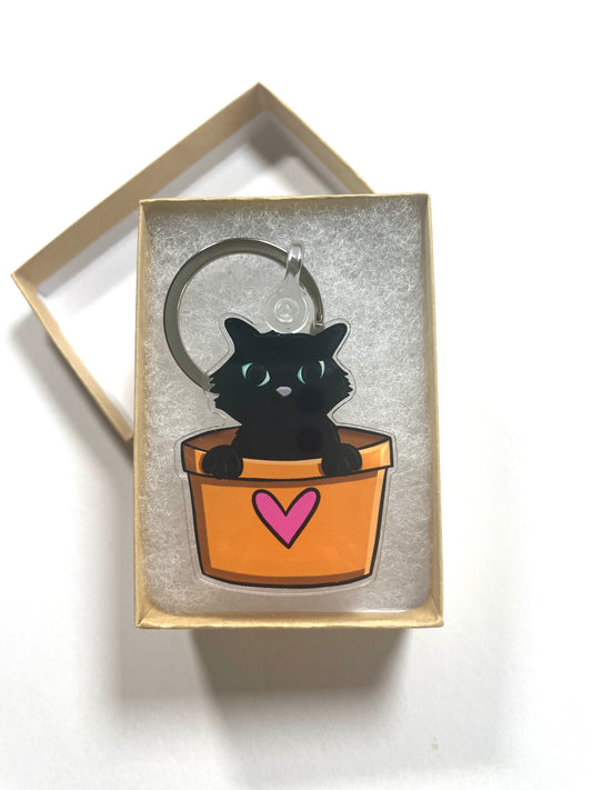 Chaos Cat Acrylic Charm Keychain