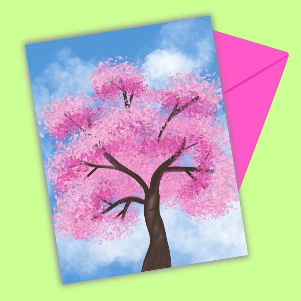 Cherry Blossom Greeting Card