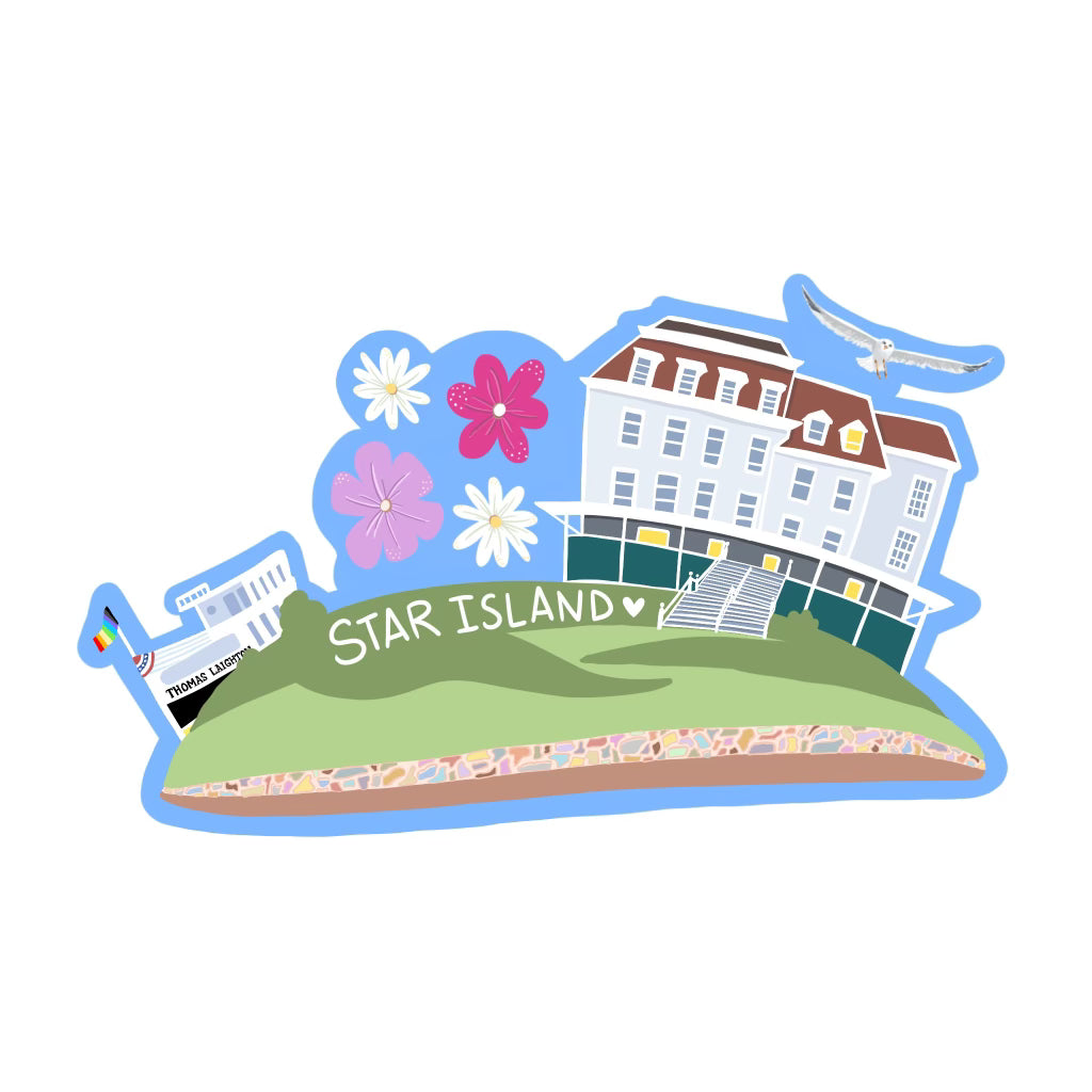 Star Island New Hampshire Waterproof Vinyl Sticker