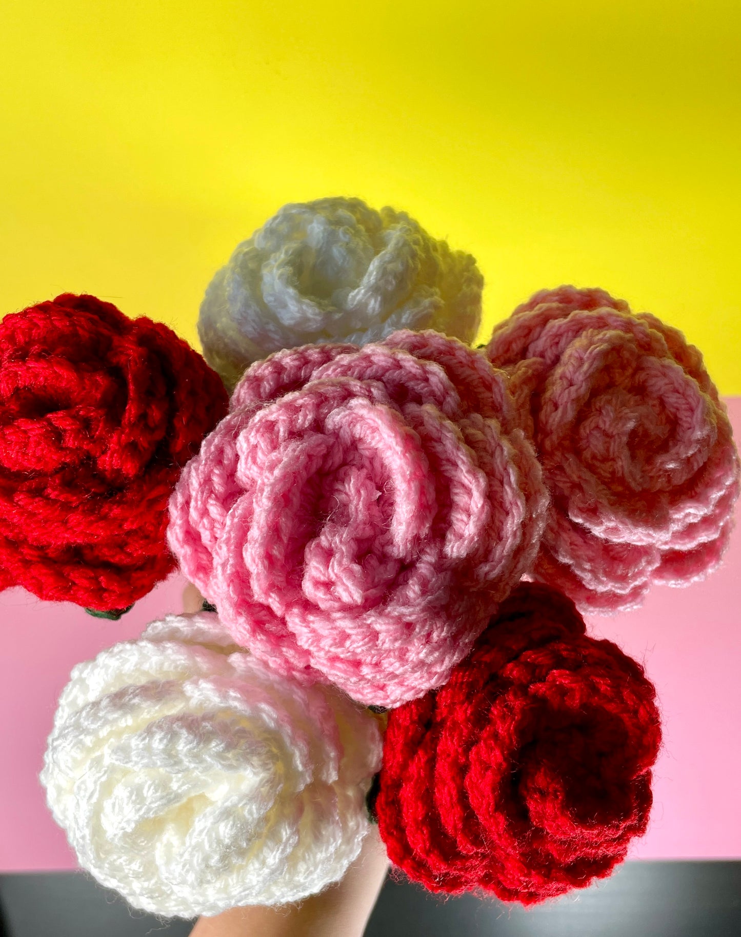 Crochet Roses (3 color options!)