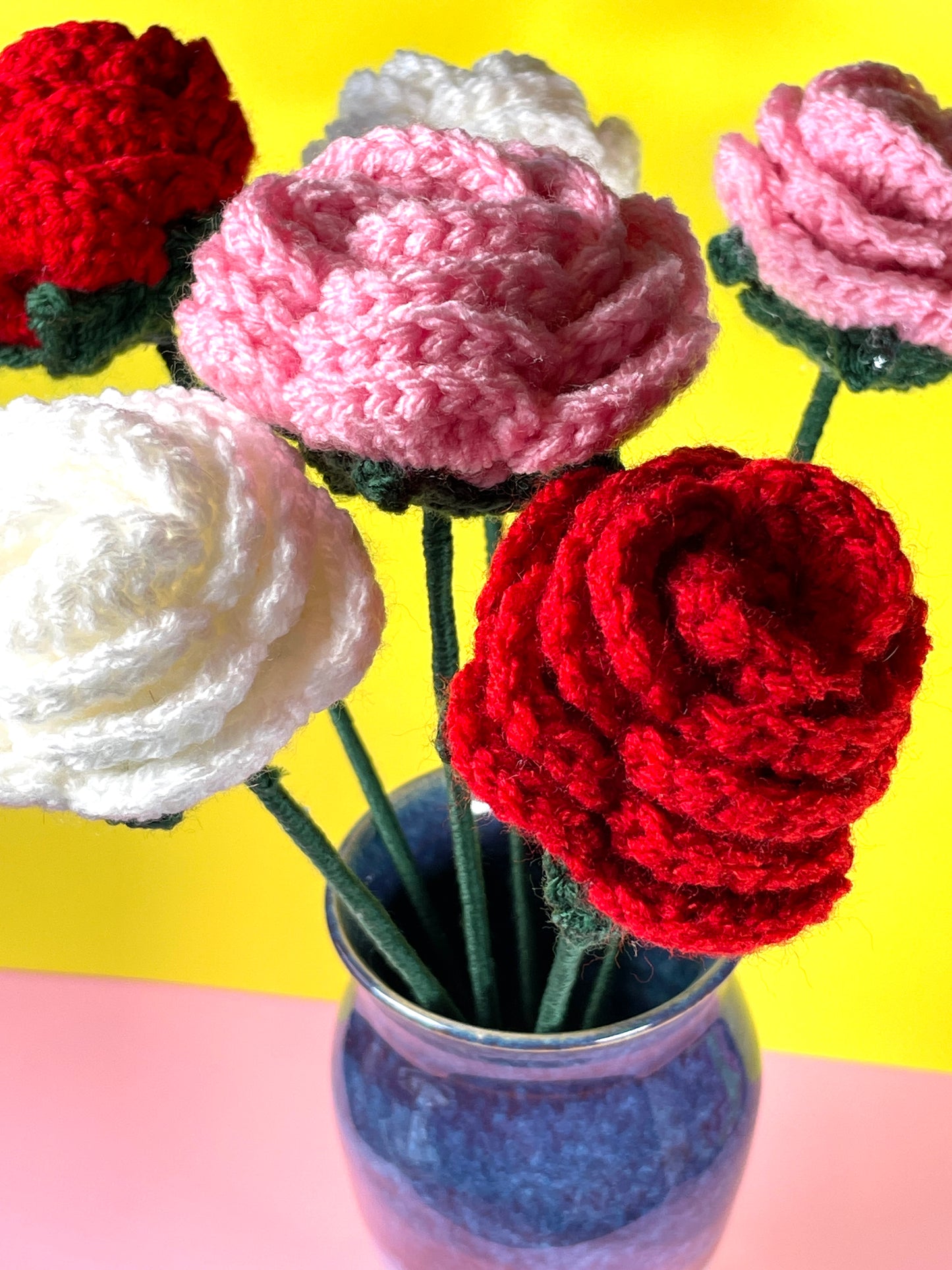 Crochet Roses (3 color options!)