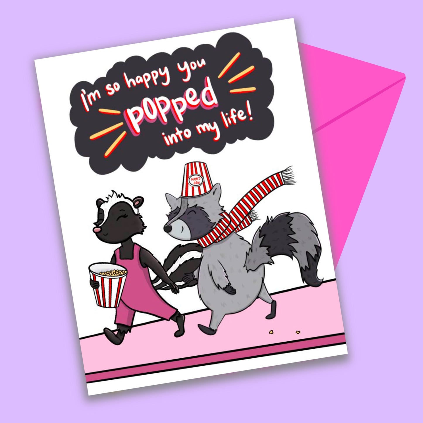 Popcorn Valentine Greeting Card