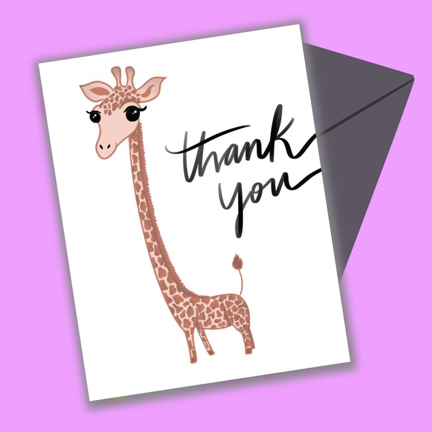 Thank You Giraffe Greeting Card