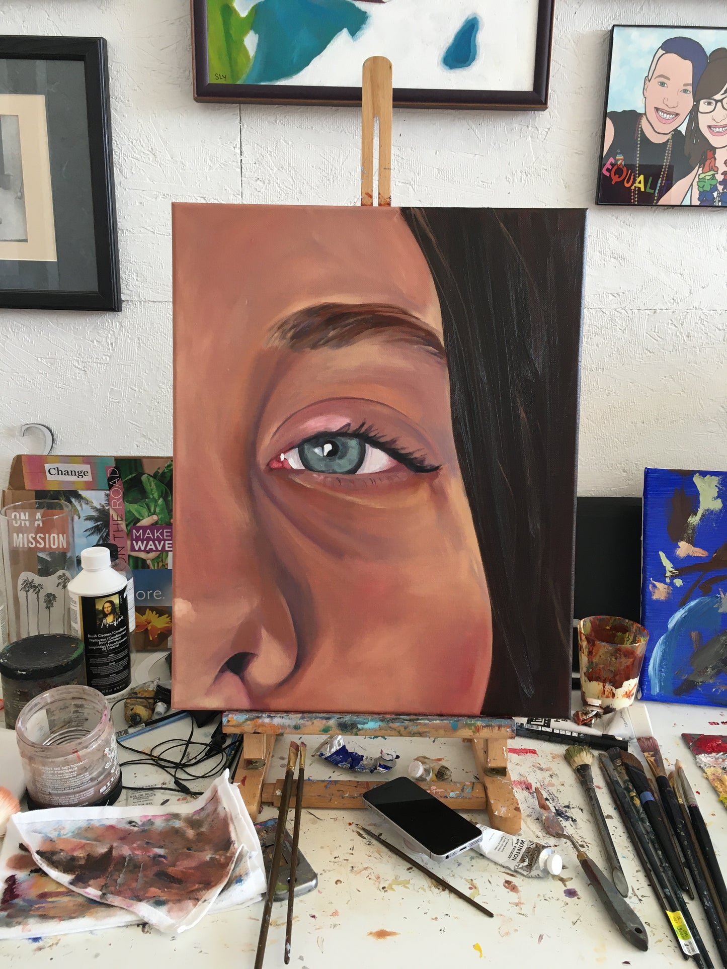 Eye Self Portrait Original Painting
