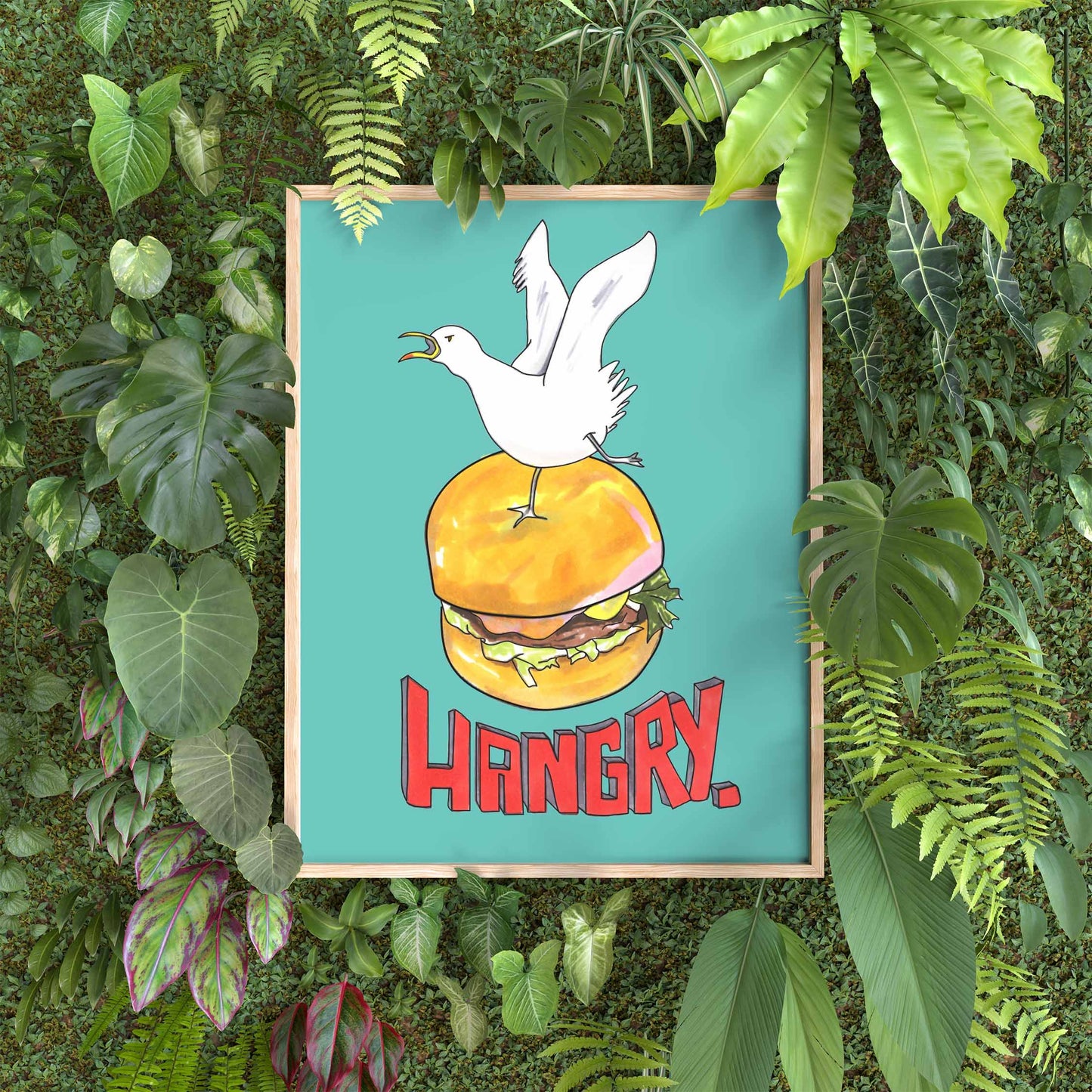 Hangry Seagull 8x10 in. Art Print