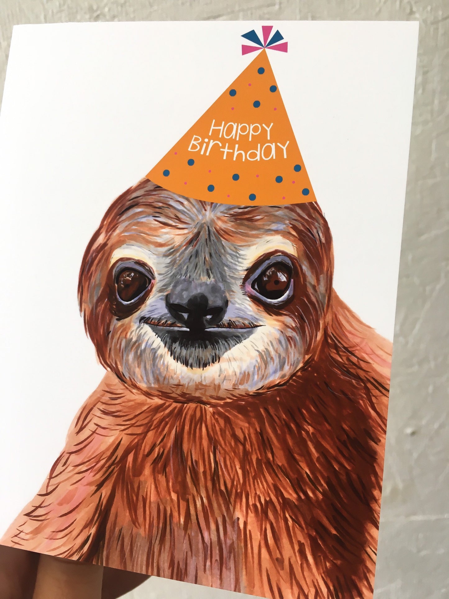 Sloth Birthday Greeting Card