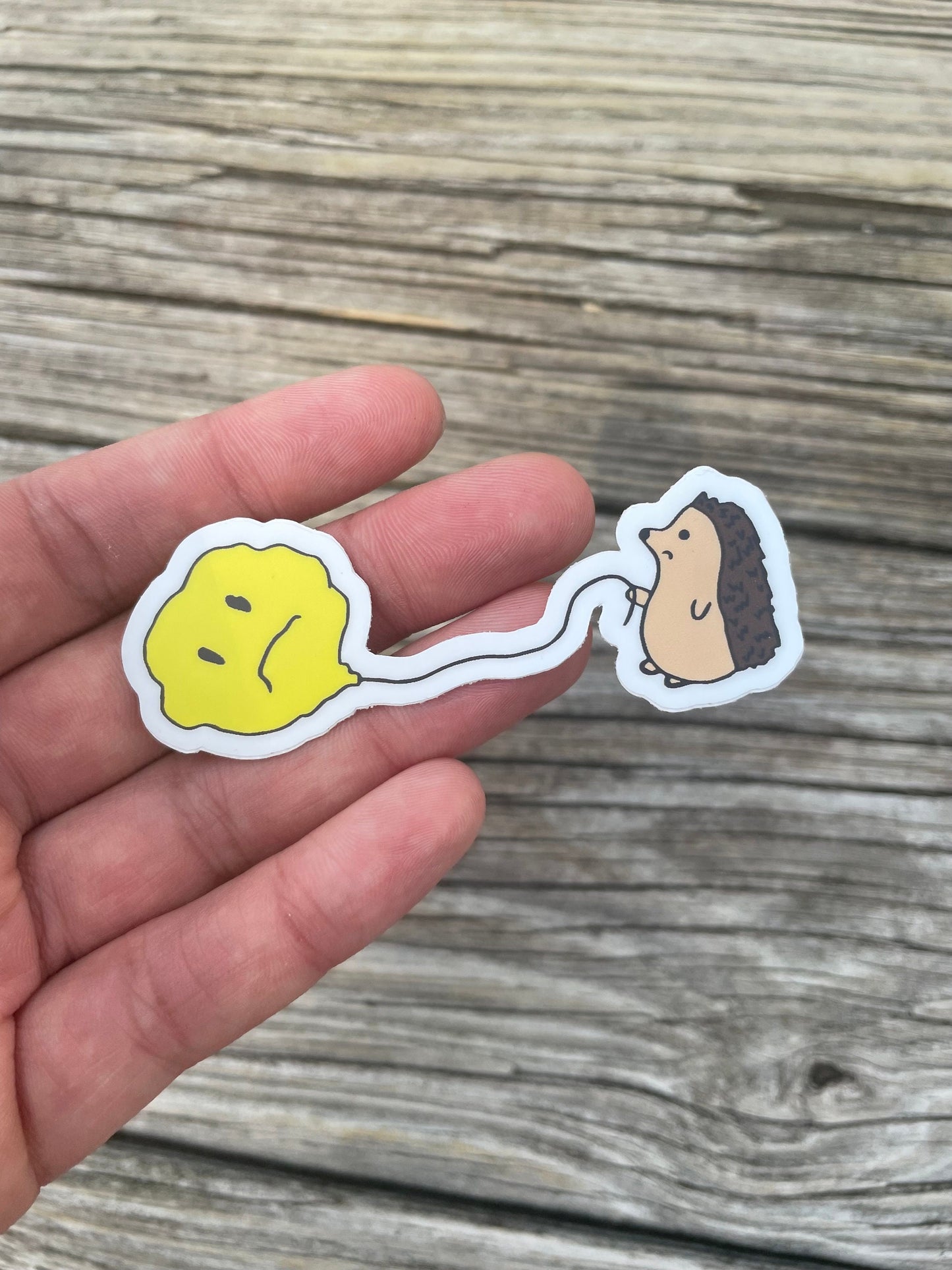 Sad Hedgehog Waterproof Vinyl Sticker