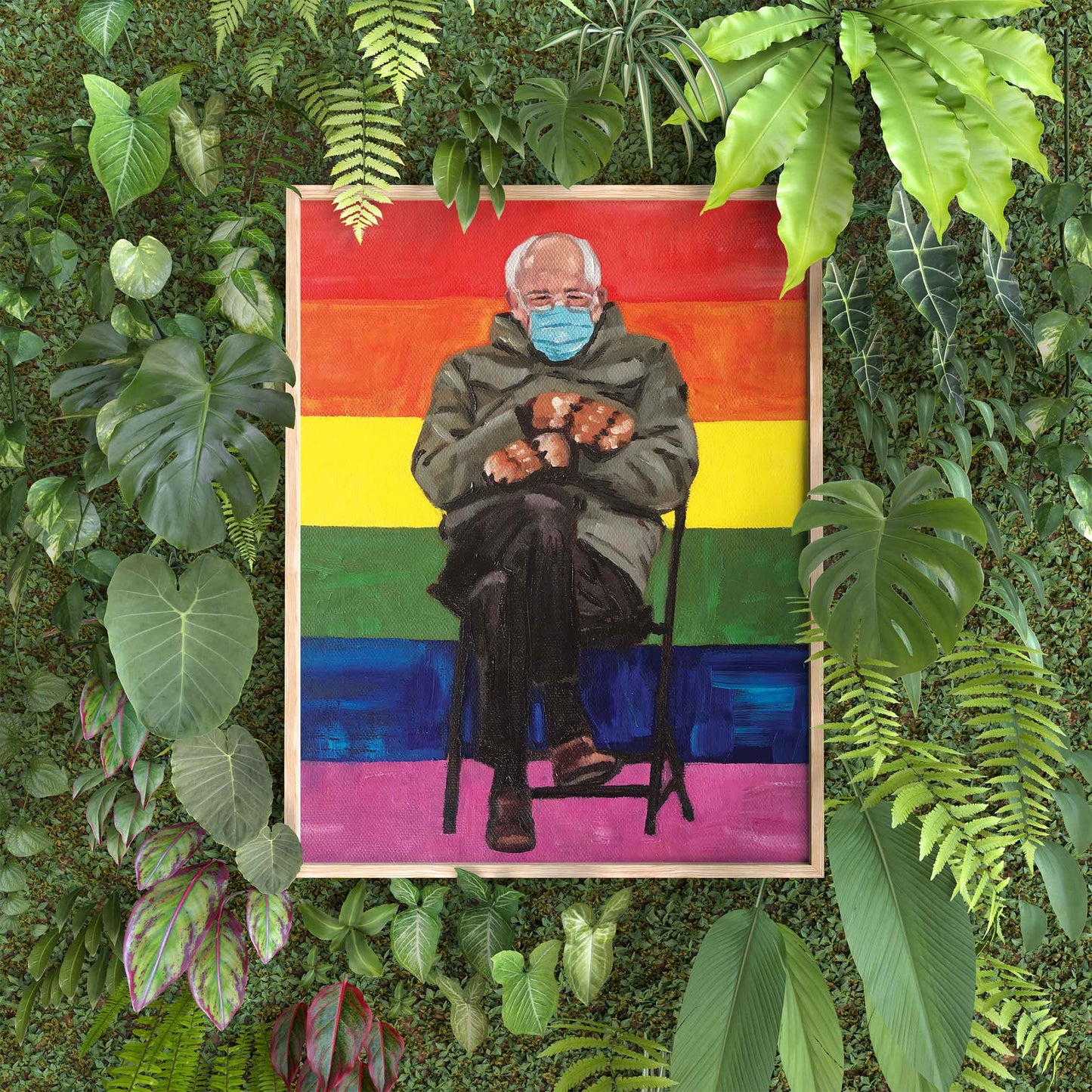 Bernie Sanders Mittens 8x10 in. Art Print