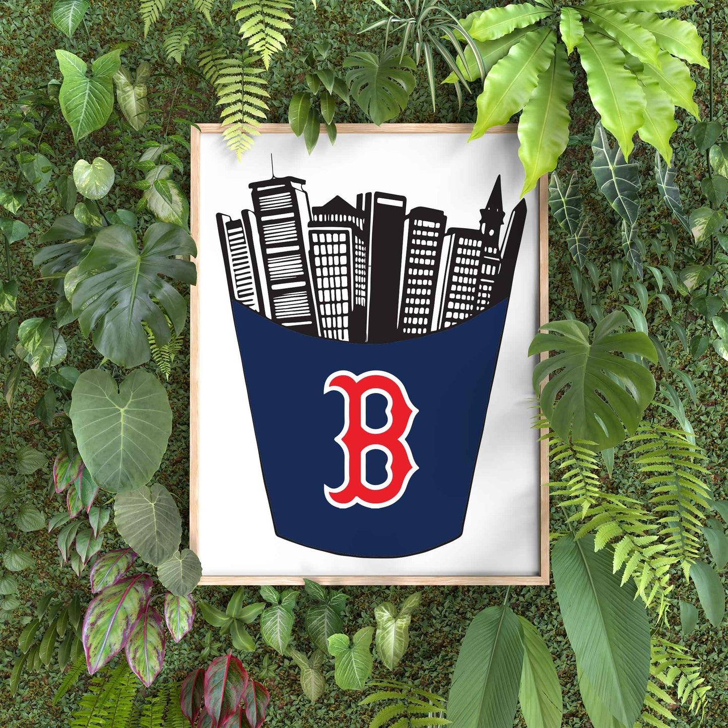 French Fry Boston Skyline 8x10 in. Art Print