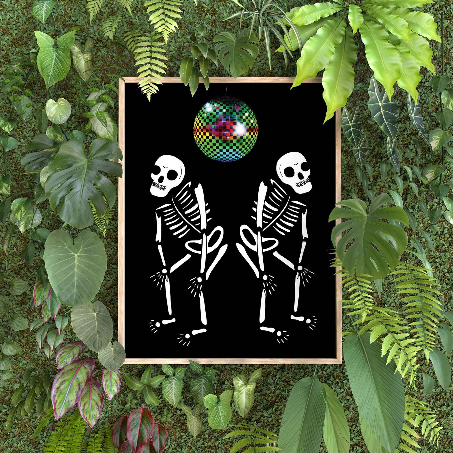 Dancing Skeletons 8x10 in. Art Print