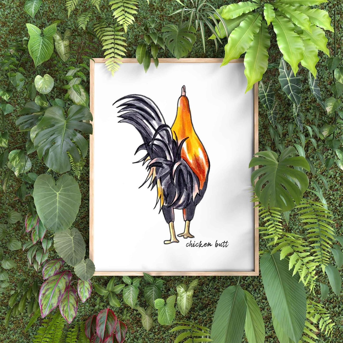 Chicken Butt 8x10 in. Art Print
