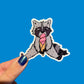 Raccoon with Ice Cream Waterproof Vinyl Sticker
