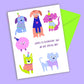 Dogs in Sweaters Birthday Greeting Card