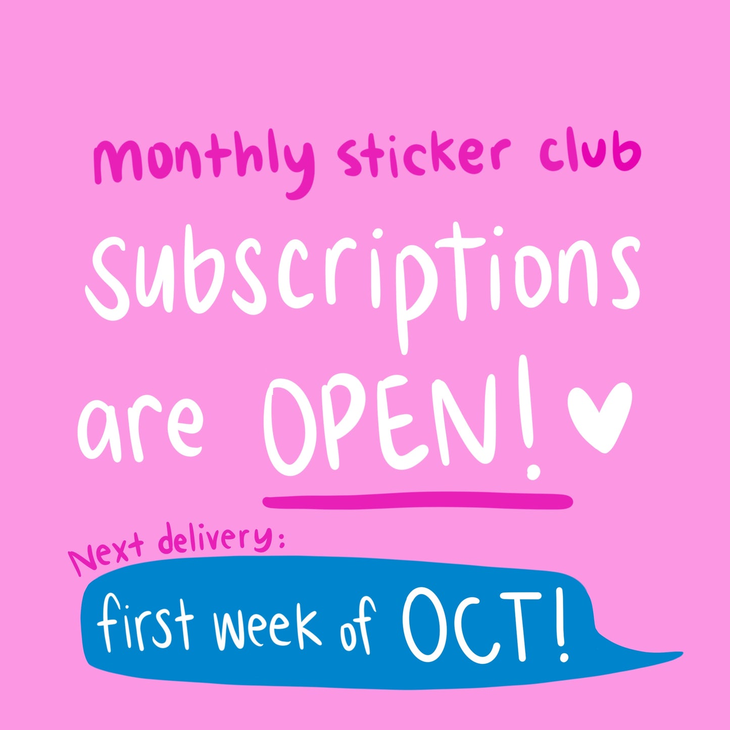 Monthly Sticker Club