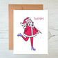 Santa Sleigh Christmas Greeting Card