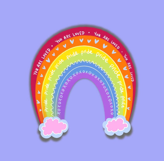 You Are Loved Rainbow Waterproof Vinyl Sticker