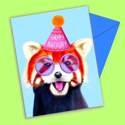 Red Panda Birthday Greeting Card