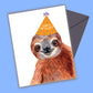 Sloth Birthday Greeting Card