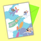 Happy 1st Birthday Greeting Card, Dogs And Planes