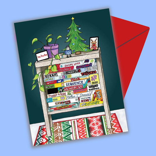 Board Games Christmas Greeting Card