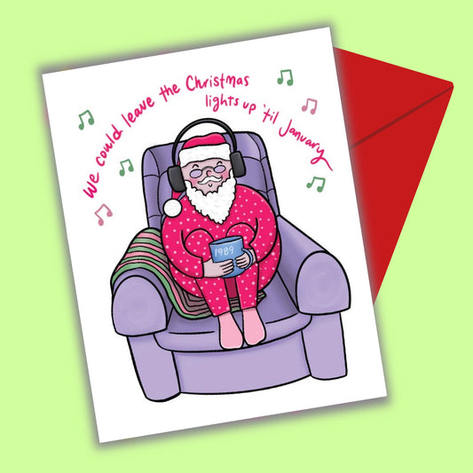 Santa's a Swiftie Christmas Greeting Card