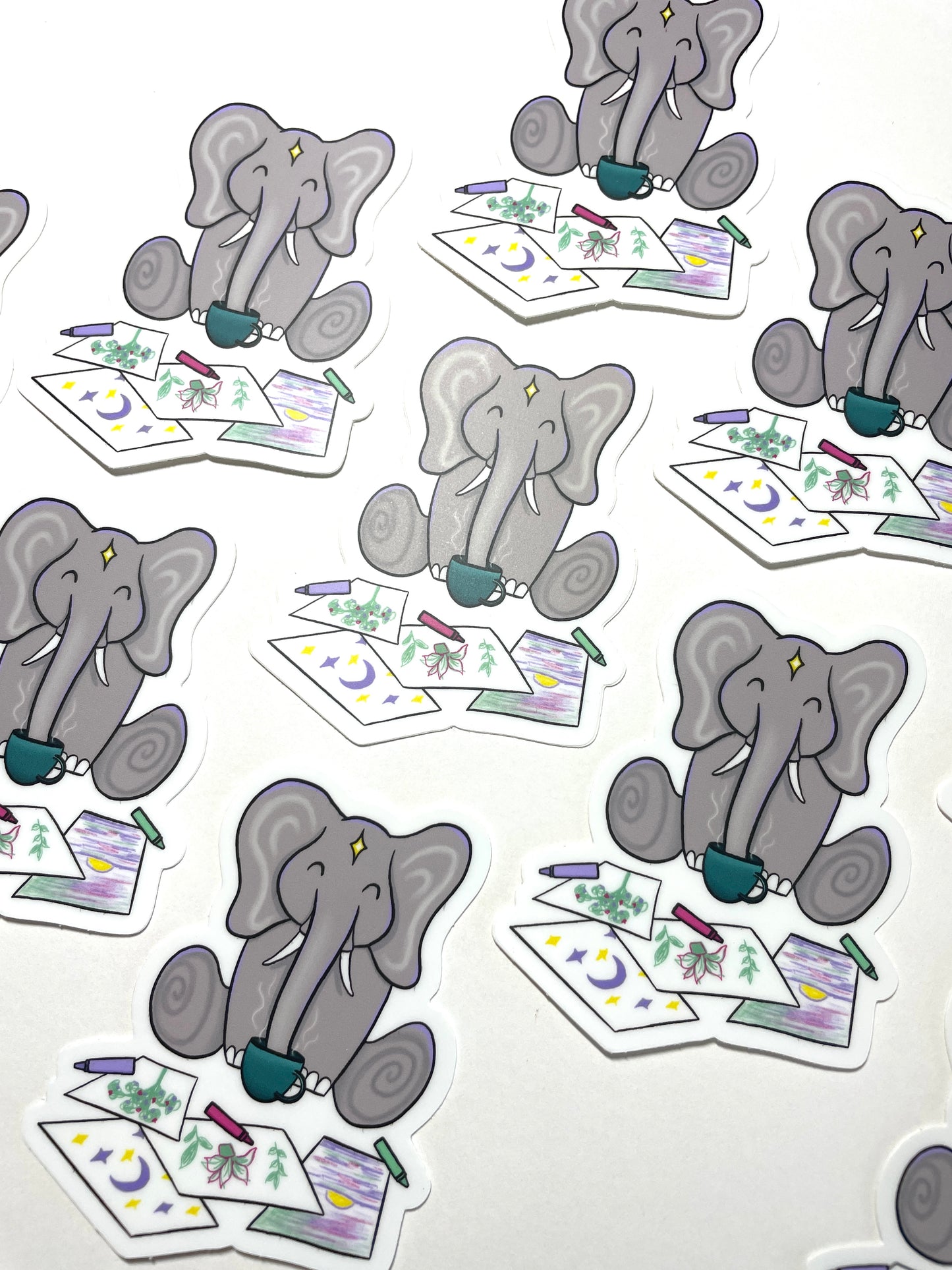 Artsy Elephant Waterproof Vinyl Sticker