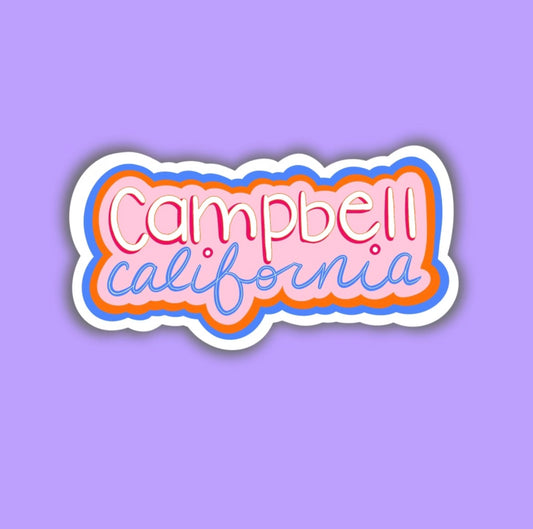 Campbell California Waterproof Vinyl Sticker