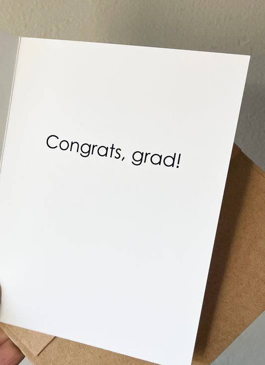 I Hired This Giraffe Graduation Greeting Card