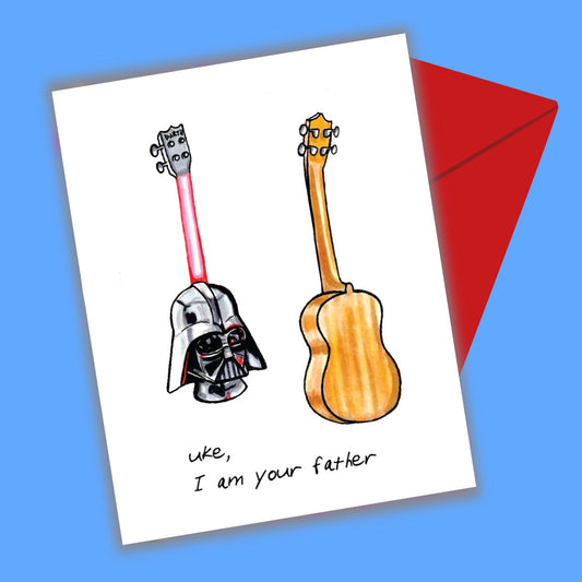Uke, I Am Your Father Greeting Card