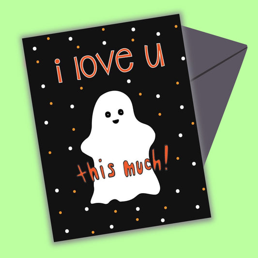 Ghost Love Halloween Greeting Card