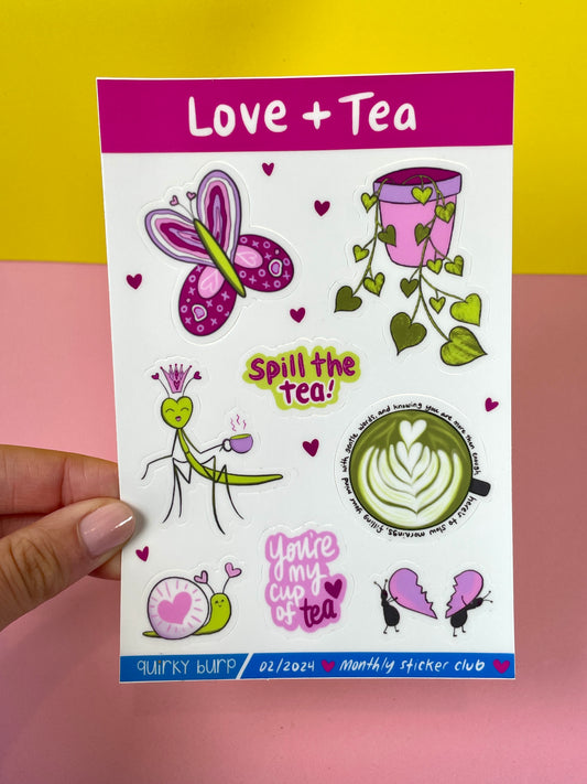 Love and Tea Sticker Sheet