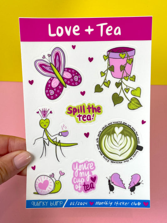 Love and Tea Sticker Sheet