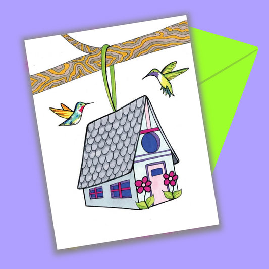 Hummingbird Housewarming Greeting Card