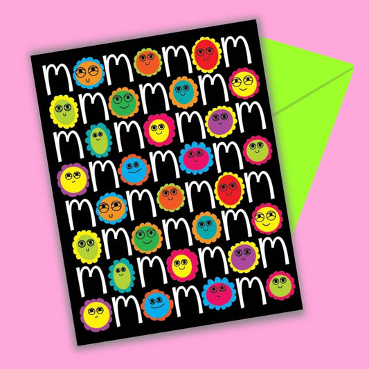 Happy Mother’s Day Smiley Face Flowers Greeting Card