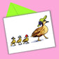 Ducklings in a Row Greeting Card