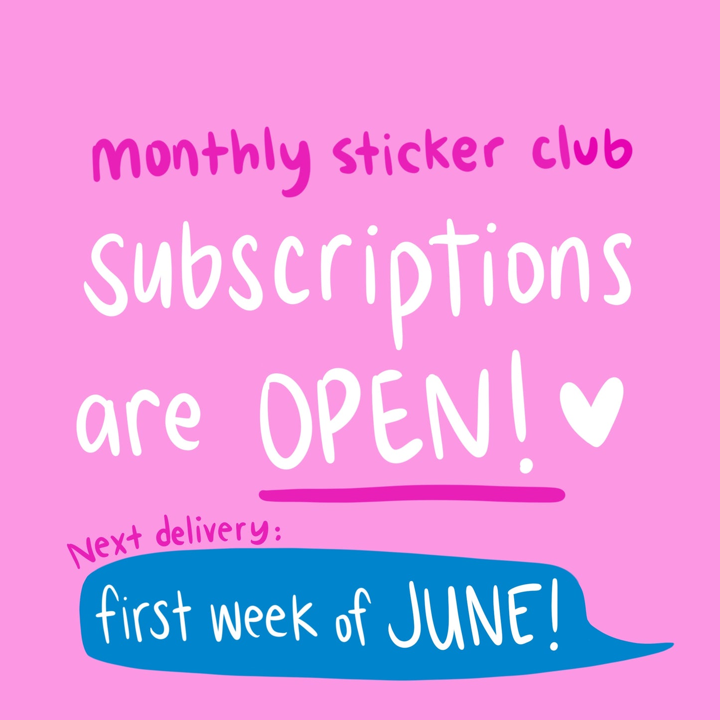 Monthly Sticker Club