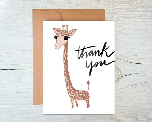Thank You Giraffe Greeting Card