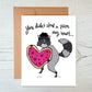 Raccoon Heart Thief Greeting Card
