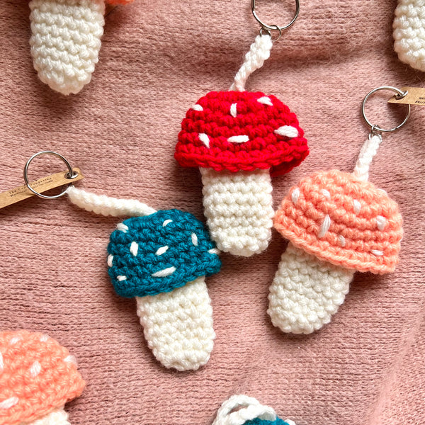 Crochet Kit: Mushroom Keychains