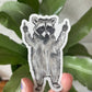 Raccoon Middle Finger Waterproof Vinyl Sticker