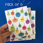 Pack of 5 Party Hats Happy Birthday Greeting Cards