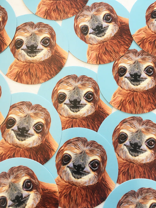 Sloth Waterproof Vinyl Sticker